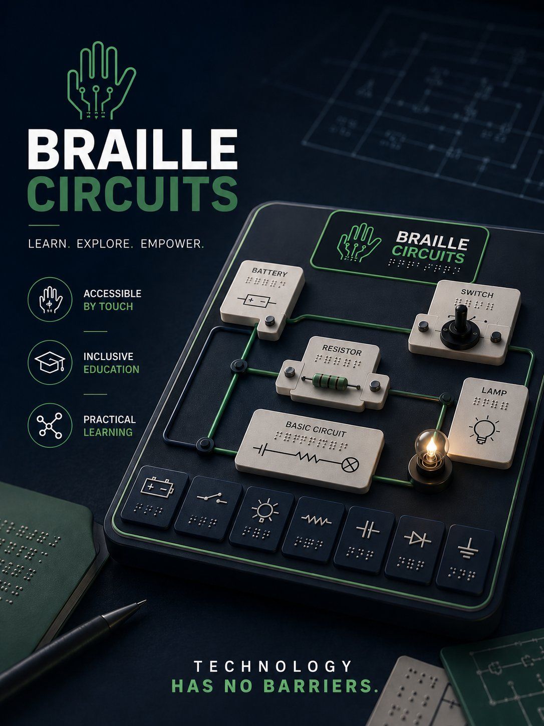 Braille Circuits concept visualization